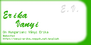 erika vanyi business card